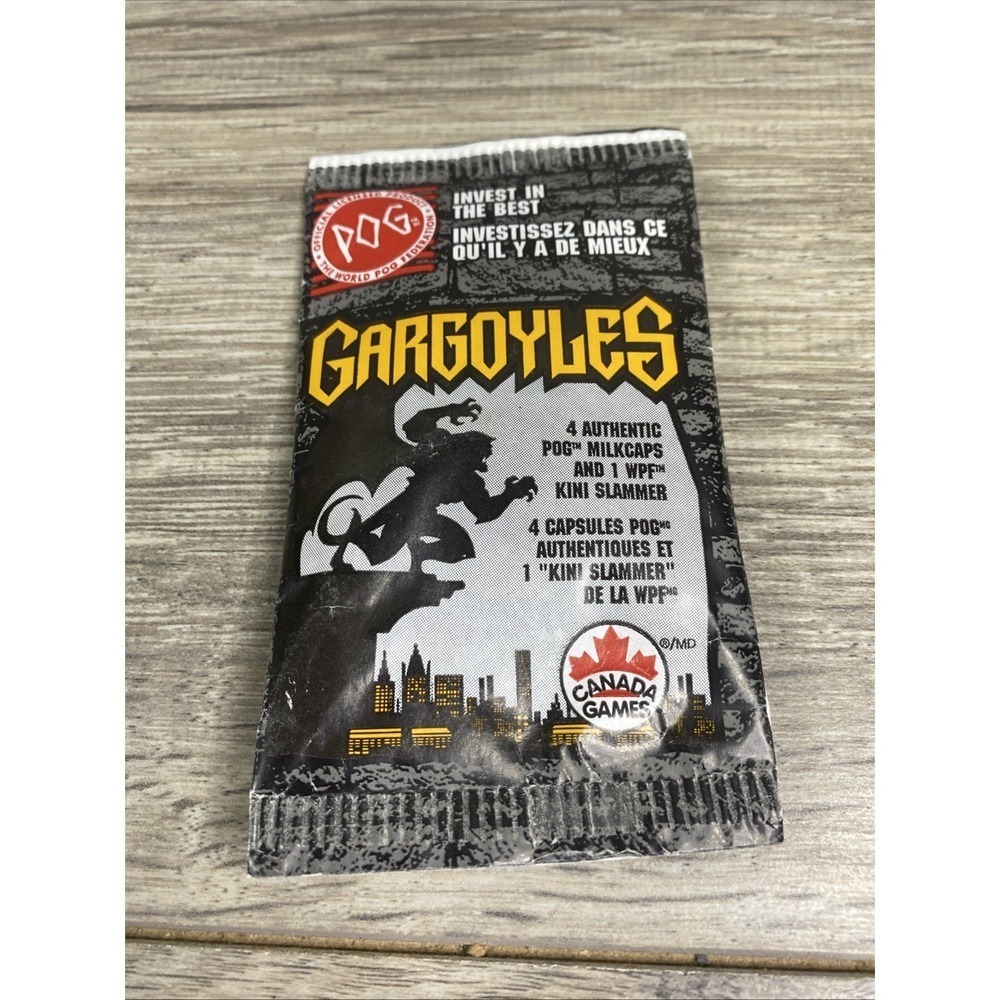 1995‎ Gargoyles POGS Sealed Pack x 1  World Pog Federation, Canada Games